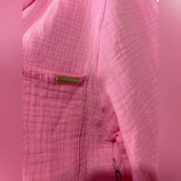 Nicole Miller, New York Pink Cotton Shirt, Size M - Picture 4 of 9